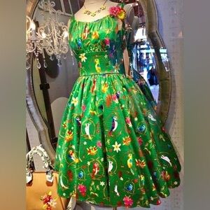 Disney Tiki Room green bird dress NWT never worn SZ XL